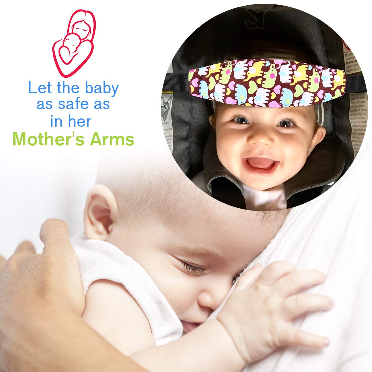 2 Packs Toddler Car Seat Neck Relief And Head Support, Pillow Support Head Band Easy Installation On Most Convertible Seats And