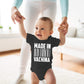 Made In Vachina - Funny Cute Infant Creeper Short Sleeve Bodysuits Infant Funny Baby Romper(Black, Newborn)