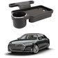 Oshotto (FT04) Foldable Car Auto Headrest Rear Back Seat Table Drink Food Cup Tray Holder Compatible with Audi A8  Black