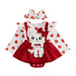 Lagkiyoj Newborn Baby Valentines Day Outfit Baby Girl Romper Ruffle Long Sleeve Ribbed Valentines Dress With Headband (Heart Red