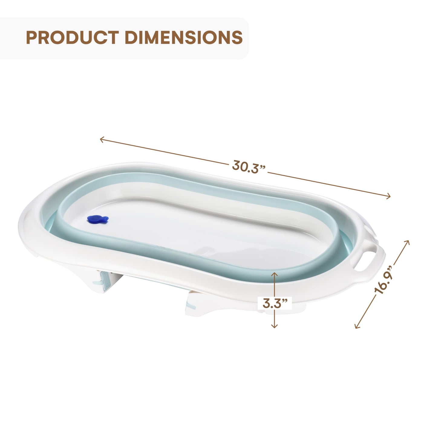 Childlike Behavior Portable Foldable Bathtub For Babies, Newborns, Infants, Toddlers - Collapsible, Folding Baby Soaking Bath Tu