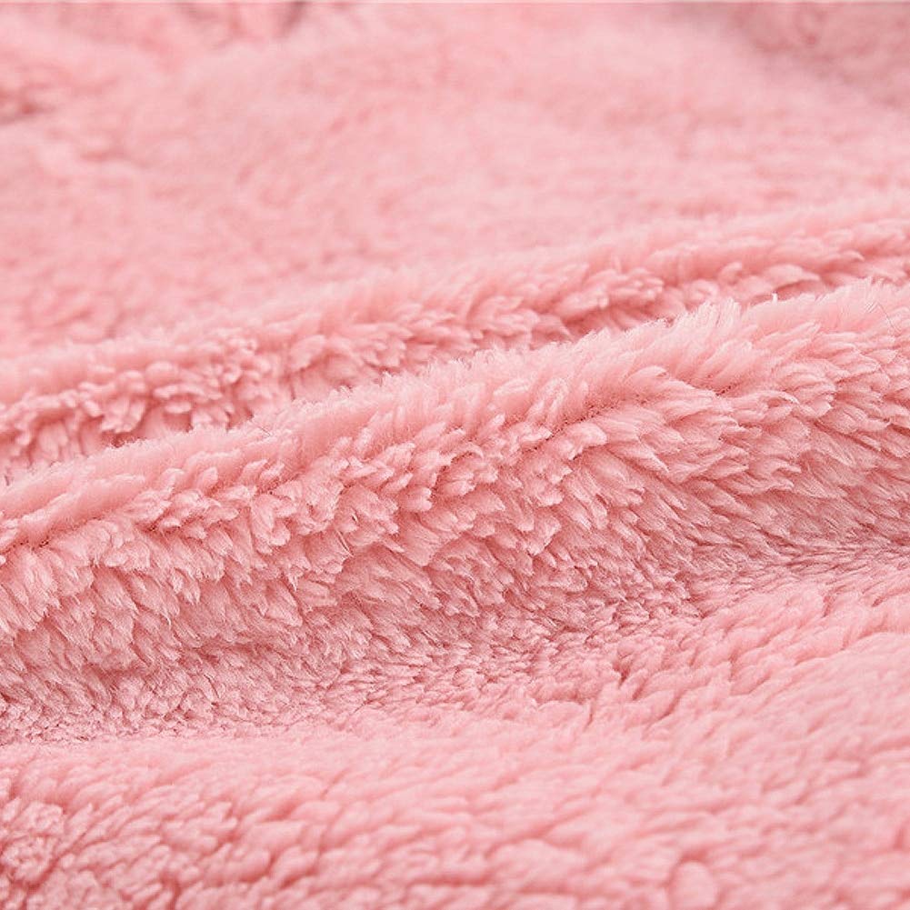 Aiwuhe Toddler Boys Girls Hooded Jacket Baby Fleece Hoodie Winter Warm Solid Color Coat Zip-Up Bear Ear Sweater Fall Thick Cloth