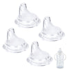 Terpink 4-Pack Replacement Silicone Spout Compatible With Nuk Learner Cup & Active Cup, Soft Transition Spout For Sippy Cups, Le