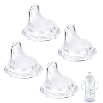 Terpink 4-Pack Replacement Silicone Spout Compatible With Nuk Learner Cup & Active Cup, Soft Transition Spout For Sippy Cups, Le