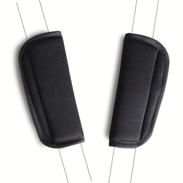 3 Pieces Baby Stroller Car Seat Strap Covers And Crotch Pad Combo Black, Soft Seat Belt Strap Covers Universal For Newborns Infa
