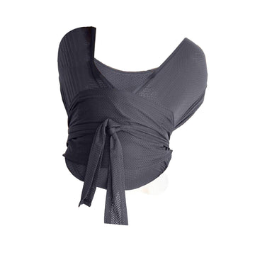 Merishopp Baby Wrap Carrier for Newborn Infant Stretchy Easy to Wear Hands Free Slings Gray L