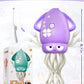 Dancing Squid Baby Toy Gifts, Dancing Octopus Tummy Time Toys, Crawling Octopus with Music and Light, Squid Baby Toy for 3 4 5 6