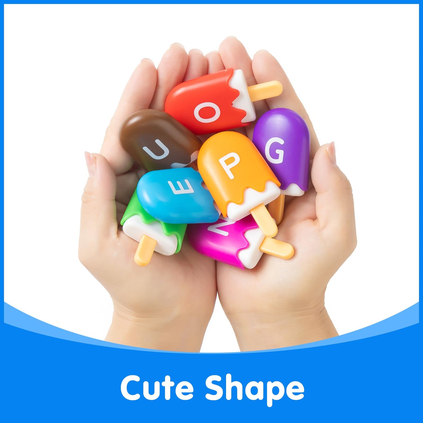 Odoorgames 52 Pcs ABC Alphabet Popsicles - Alphabet Learning Toys, Preschool Educational Toys for Classroom - Fun and Engaging A