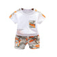 Googo Gaaga BoyS Cotton Printed TShirt With Shorts In White Color Sets For Baby Boys (23 Years)