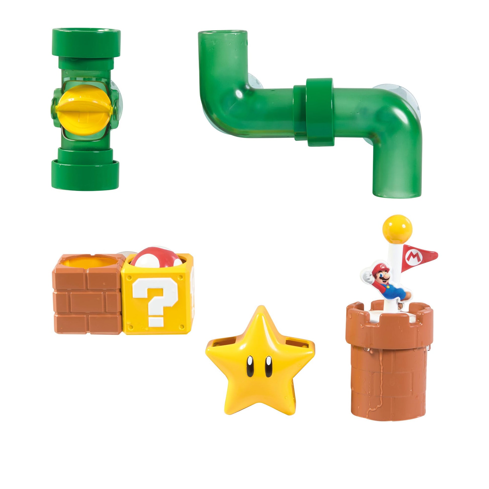 My Mario Pipes Playset by TOMY Toomies - Pouring Toddler Water Toys for Bath or Pool with Suction Cups - Officially Licensed Mar