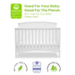 Delta Children Archer Solid Panel 4-In-1 Convertible Baby Crib - Greenguard Gold Certified, Bianca White