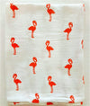 Little Penguins, 100% Organic Cotton  Extra Soft  Breathable  Single Layered  Muslin Swaddles for Kids (Design: Flamingo)