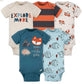 Gerber Baby Boys 5-Pack Variety Onesies Bodysuits (6-9 Months, Cute Fox)