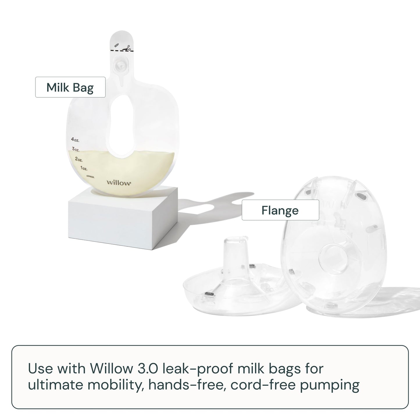 Willow 360 Breast Pump Flanges, 2-Count - 21Mm Breast Shield - For Willow 360 Or 3.0 Wearable Breast Pump, Hands-Free For Leak P