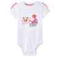 Wawsam Little Sister Bodysuit Newborn Baby Girls Dinosaur Infant Romper Sibling Outfit, White, 03 Months