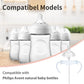 Straw Cup Conversion Kit Compatible With Philips Avent Natural Baby Bottle, Straw Transition Kit From Bottles, 4 Straw Top Nippl