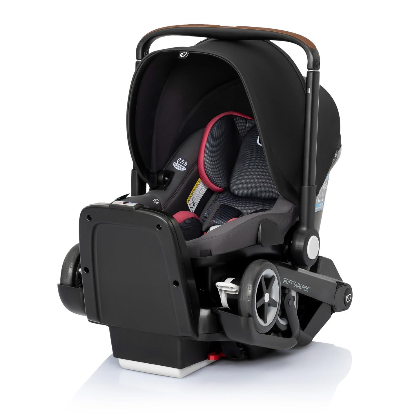 Shyft Dualride With Carryall Storage Infant Car Seat And Stroller Combo (Sylva Pink)