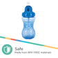Nuby 3 Pack No Spill Flip It Soft Straw Toddler Sippy Cups - Toddler Cups Spill Proof With Easy And Firm Grip - Green, Blue, Aqu