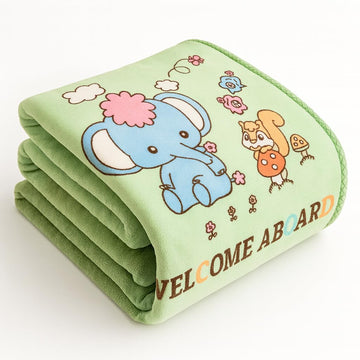 First Kick All Season Ultrasoft Printed Double Layered Mink Baby Durable Blanket for Babies Pack of 1
