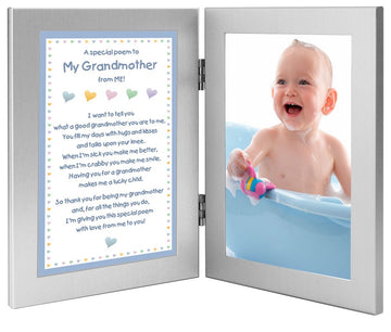 Gift For Grandmother For Her Birthday Or Christmas, Sweet Poem From Grandson, Add 4X6 Inch Photo