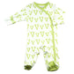 Babysoy Organic Newborn Baby Alphabet Footie Onepiece With Feet (06-12 Months, V)
