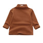 Modntoga Toddler Turtleneck Baby Girl Boy Long Sleeve Shirt Solid Color Mock Neck Shirt Turtleneck Blouse Fall Winter Clothes (B