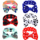 ZOONAI Baby Girls Toddler Bowknot Headband Infant Rabbit Ear Hair Band Headdress (Red Plaid)