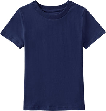 Cosland Boys Navy T-Shirts Kids 100% Cotton Plain Tee, Small