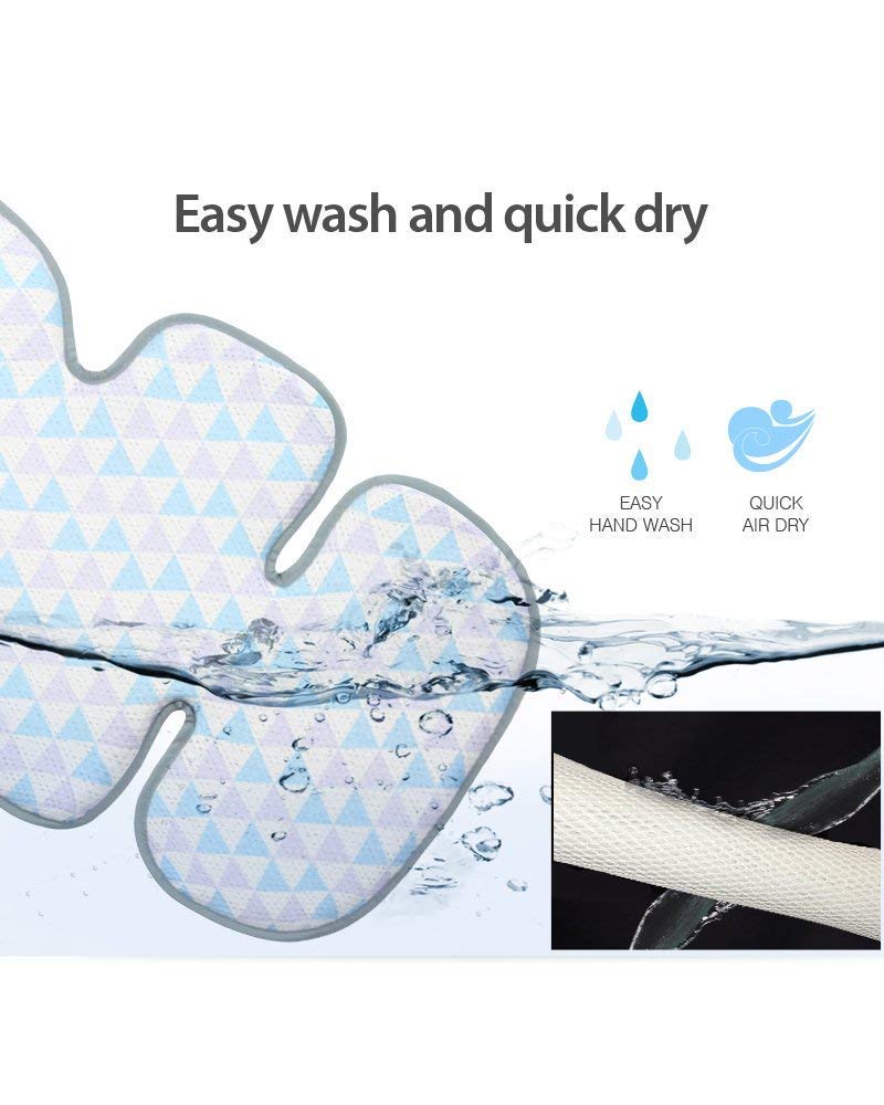 Manito Clean Basic 3D Mesh Seat Pad/Cushion/Liner For Stroller And Car Seat (Triangle Pink)