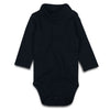 Romperinbox Solid Black Baby Turtleneck Bodysuit Long Sleeve Outfits (Black,9-12 Months)