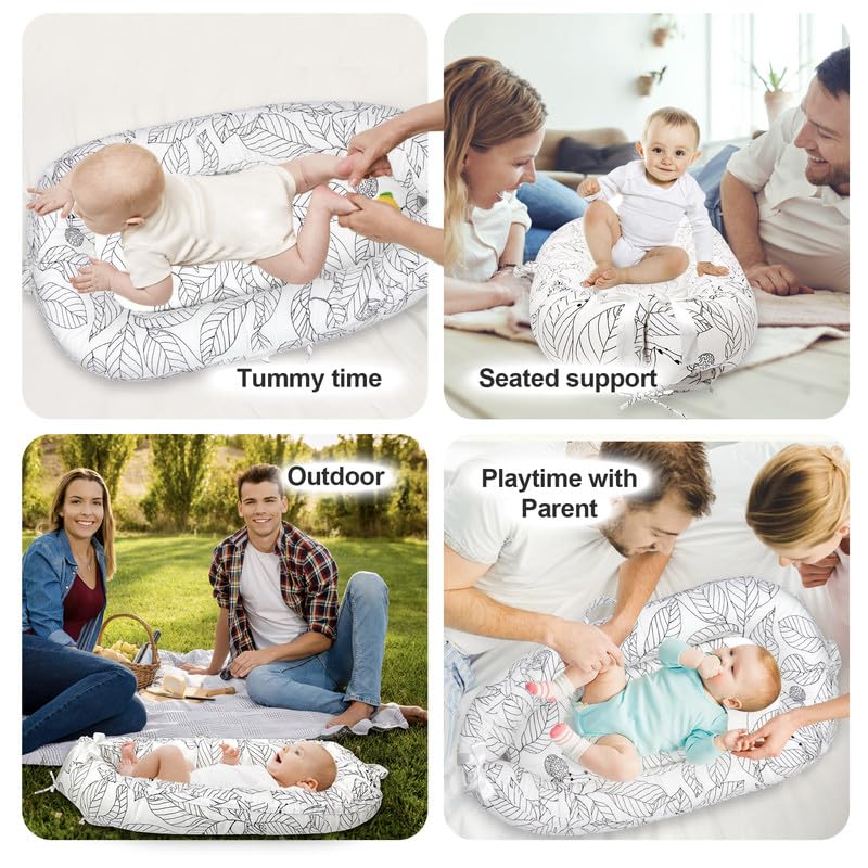 Jocute Baby Lounger - Baby Lounger For Newborn, Breathable & Soft Baby Nest Cover Co Sleeper For Baby 0-24 Months, Babies Essent