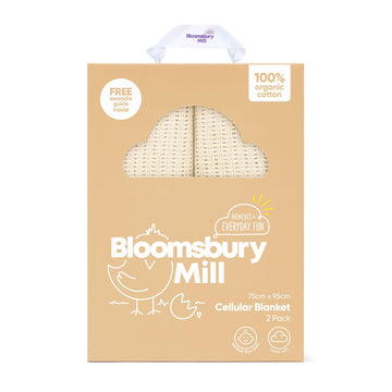 Bloomsbury Mill  Cellular Blankets Baby  Soft 100% Organic Cotton Baby Blanket  Pack of 2  Baby Essentials For Newborn  Ide