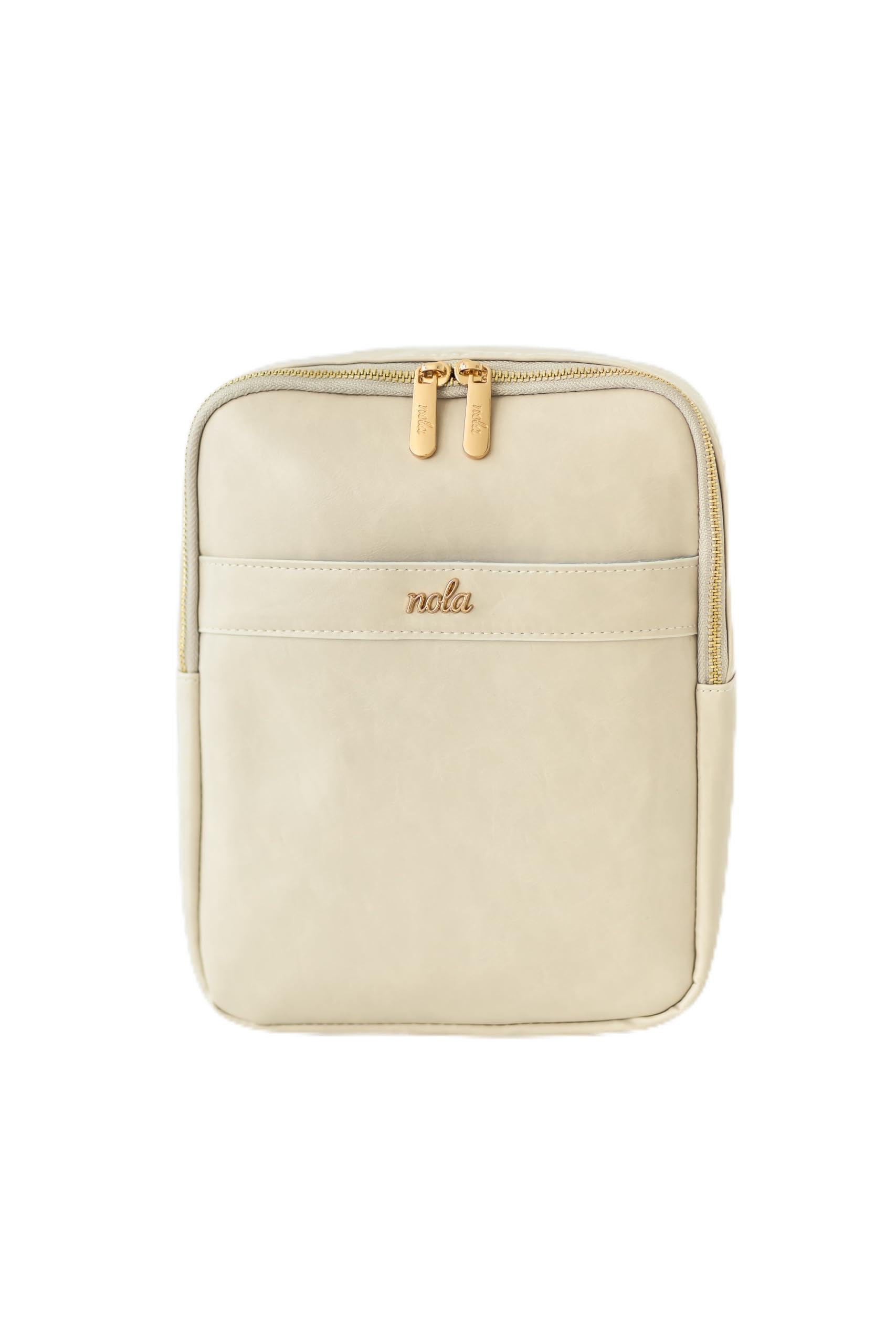 nola Diaper Bag - Backpack or Crossbody Baby Bag with Organized Storage (Pearl)