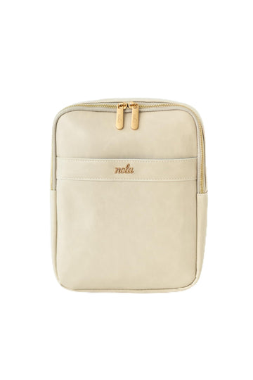nola Diaper Bag - Backpack or Crossbody Baby Bag with Organized Storage (Pearl)