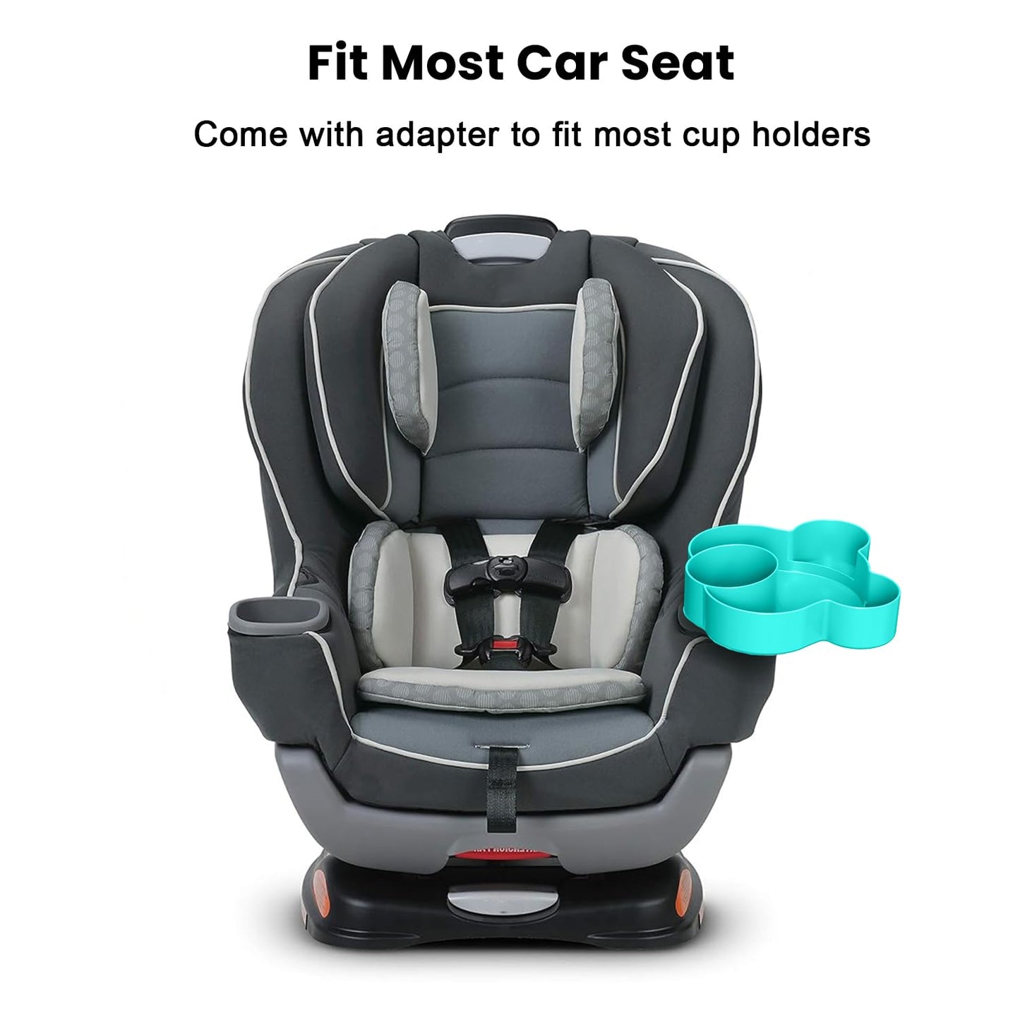 Car Seat Tray - Convert Cup Holder To A Tray For Snacks, Toys, 360 Rotatable Car Seat Tray For Kids Travel, Cup Holder Tray For