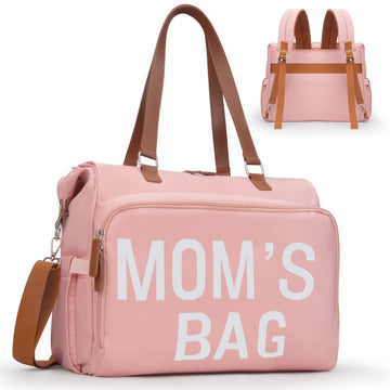 Pripher Moms Diaper Bag 4 in 1 Diaper Baby Tote, Hospital Bag for Labor & Delivery, Large Waterproof Baby Travel Weekender with 