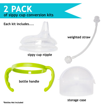 Botabee Soft Spout Transition Sippy Cup Kit For Comotomo Baby Bottles | Conversion Kit Fits 5 And 8 Ounce Bottle | Sippy Cup Bab