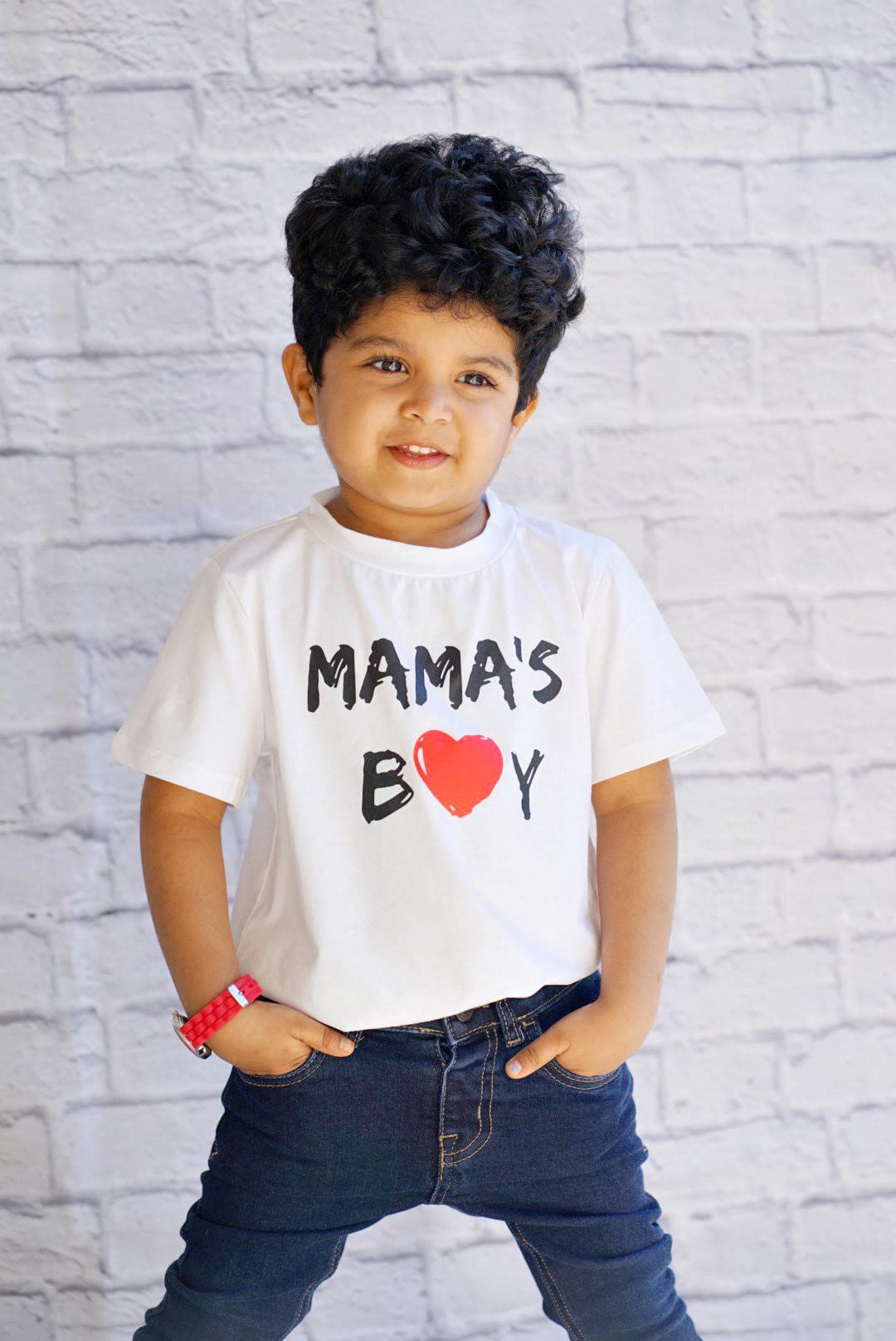 Rrhss Toddler Mama'S Boy Cotton Shirt Baby Valentines Day Tee