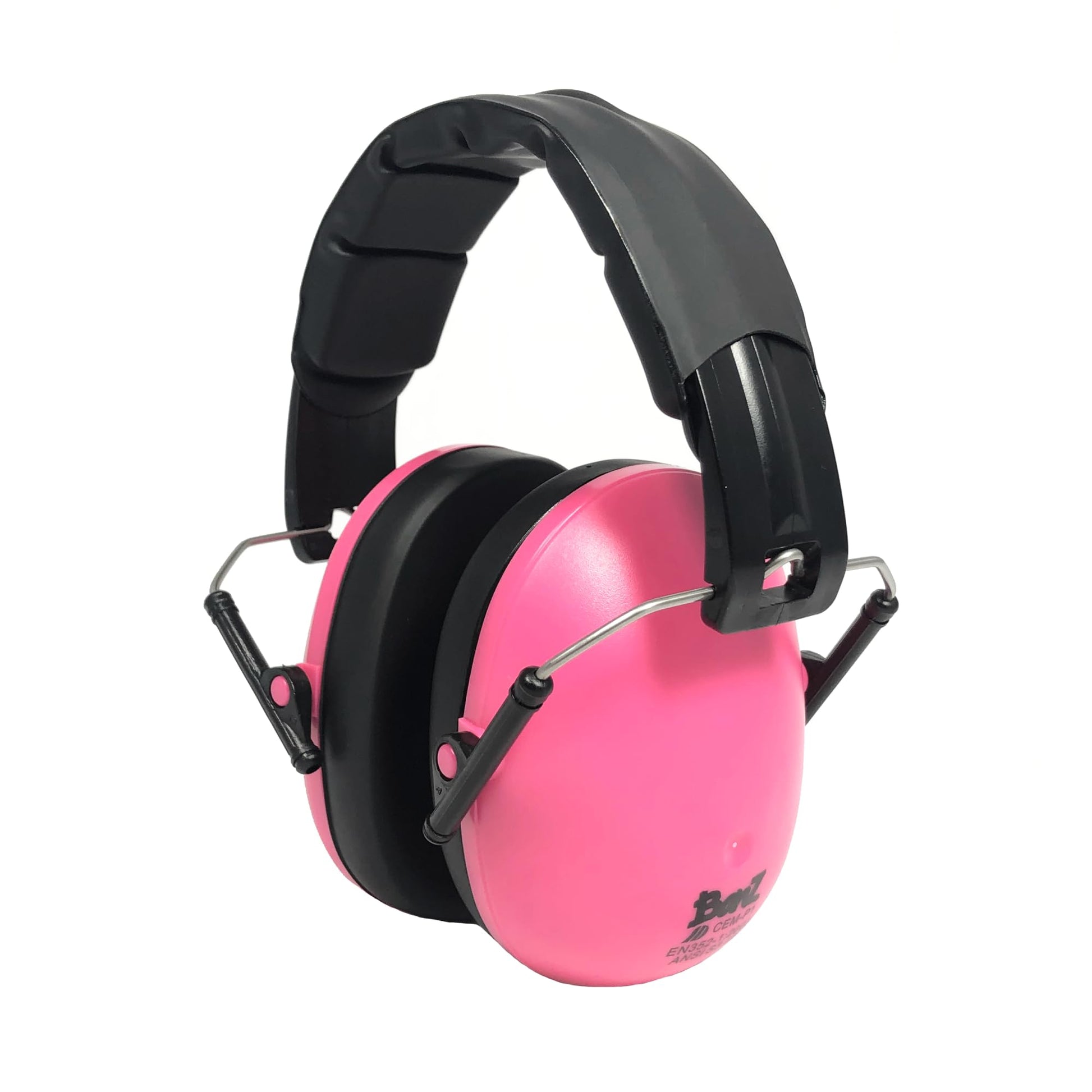 Banz Kidz Earmuffs 2 Years & Older - Petal Pink - Loud Noise Cancelling Kids Headphones & Toddler Ear Muffs, Size Adjustable