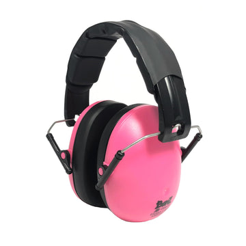 Banz Kidz Earmuffs 2 Years & Older - Petal Pink - Loud Noise Cancelling Kids Headphones & Toddler Ear Muffs, Size Adjustable
