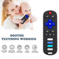 ERSIHUA 2Pcs Silicone Teething Toys, Remote Control Shape Teethers for Babies Remote Teething Toys, Silicone TV Remote Teether B