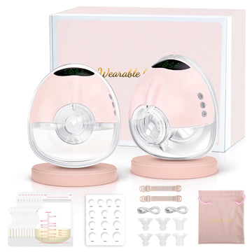BaeMee Hands Free Breast Pump, Wearable Breastfeeding Pump with 4 Mode & 9 Level, Strong Suction, Painless, Anti-Backflow, BPA F
