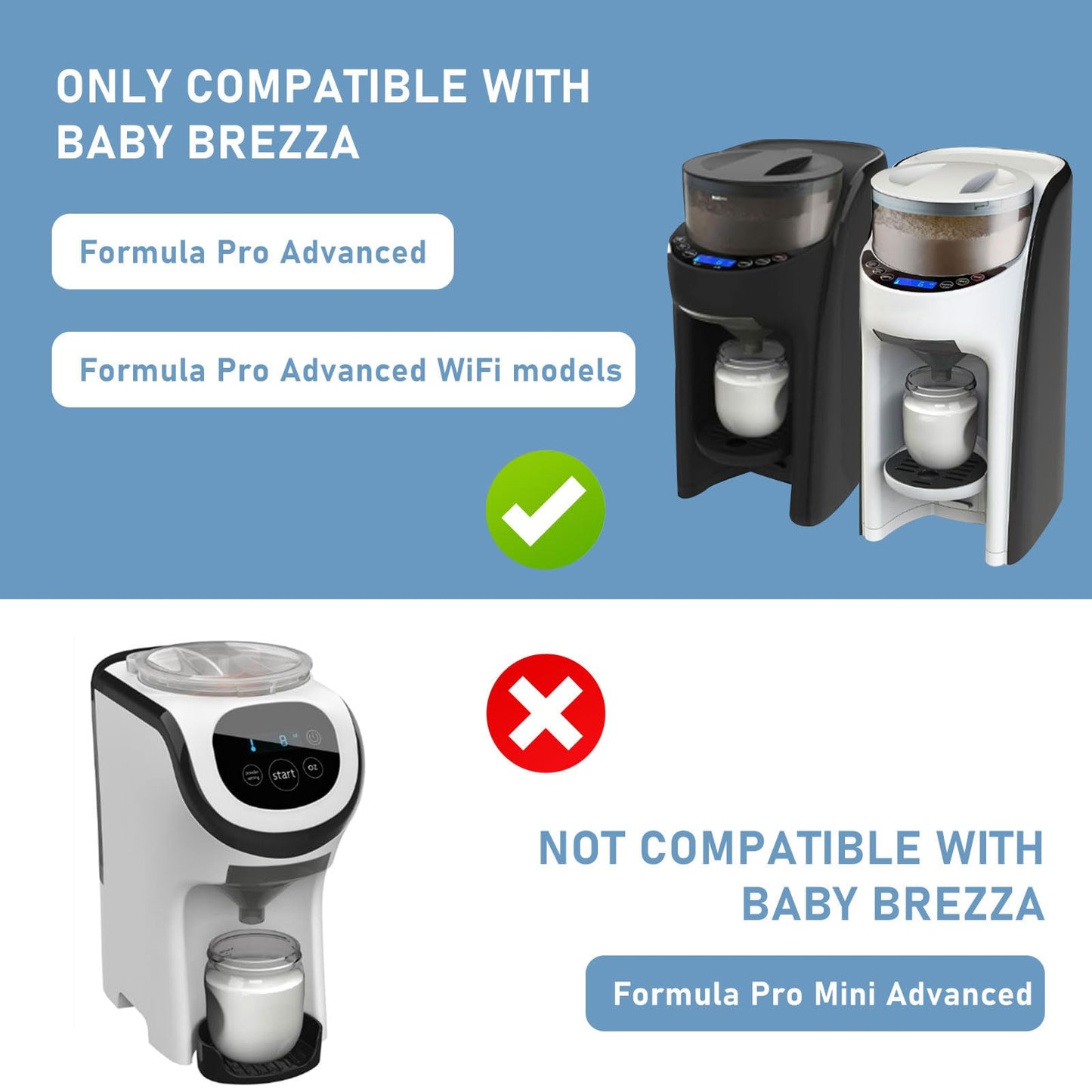 Baby Formula Dispenser Replacement Funnel Compatible With Baby Brezza Formula Pro Advanced And Pro Advanced Wifi Models Only, Re