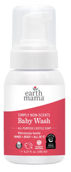 Earth Mama Simply Non-Scents Baby Wash Foaming Hand Soap, Organic Fragrance Free, Unscented Body Wash, Castile Soap with Coconut