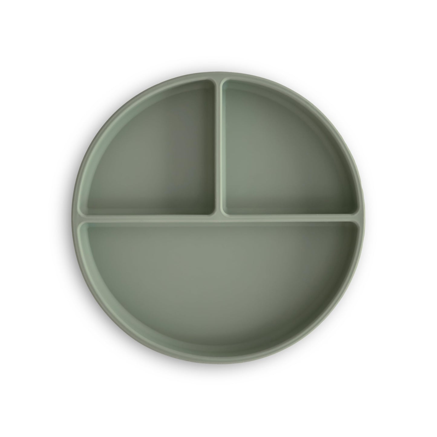 mushie Silicone Suction Plate | BPA-Free Non-Slip Design (Dried Thyme)