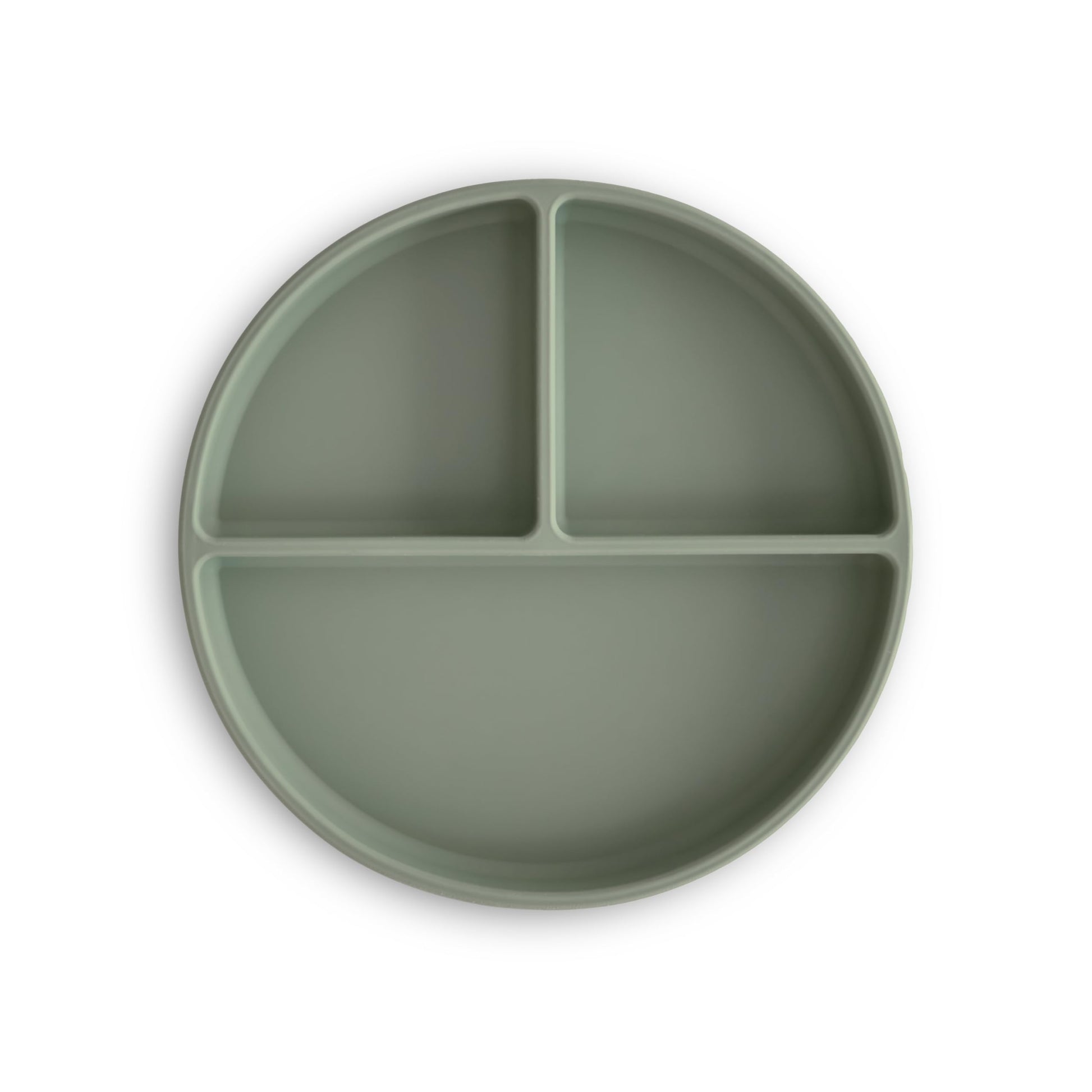 mushie Silicone Suction Plate | BPA-Free Non-Slip Design (Dried Thyme)