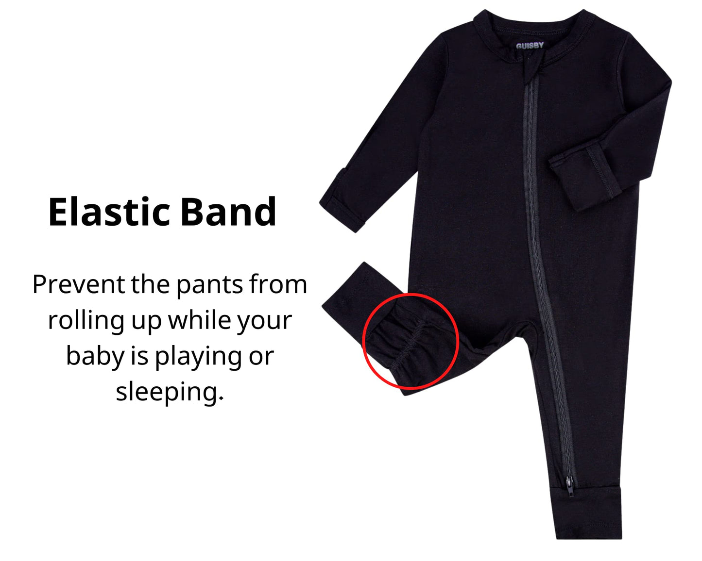 Guisby Rayon Baby Pajamas Footless, Long Sleeve With Zipper 3Pack Romper 0-3 Months