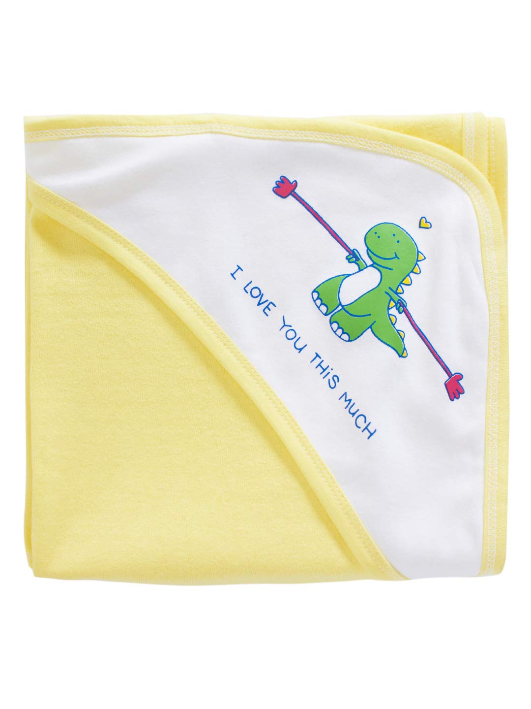 Baby Wish BabyS Cotton Ultra Absorbent And Hypoallergenic, Natural Hooded Towels Set (Lemon)