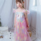 Dressy Daisy Girls Unicorn Birthday Party Rainbow Princess Costume Pageant Fancy Tulle Dress Size 4-5
