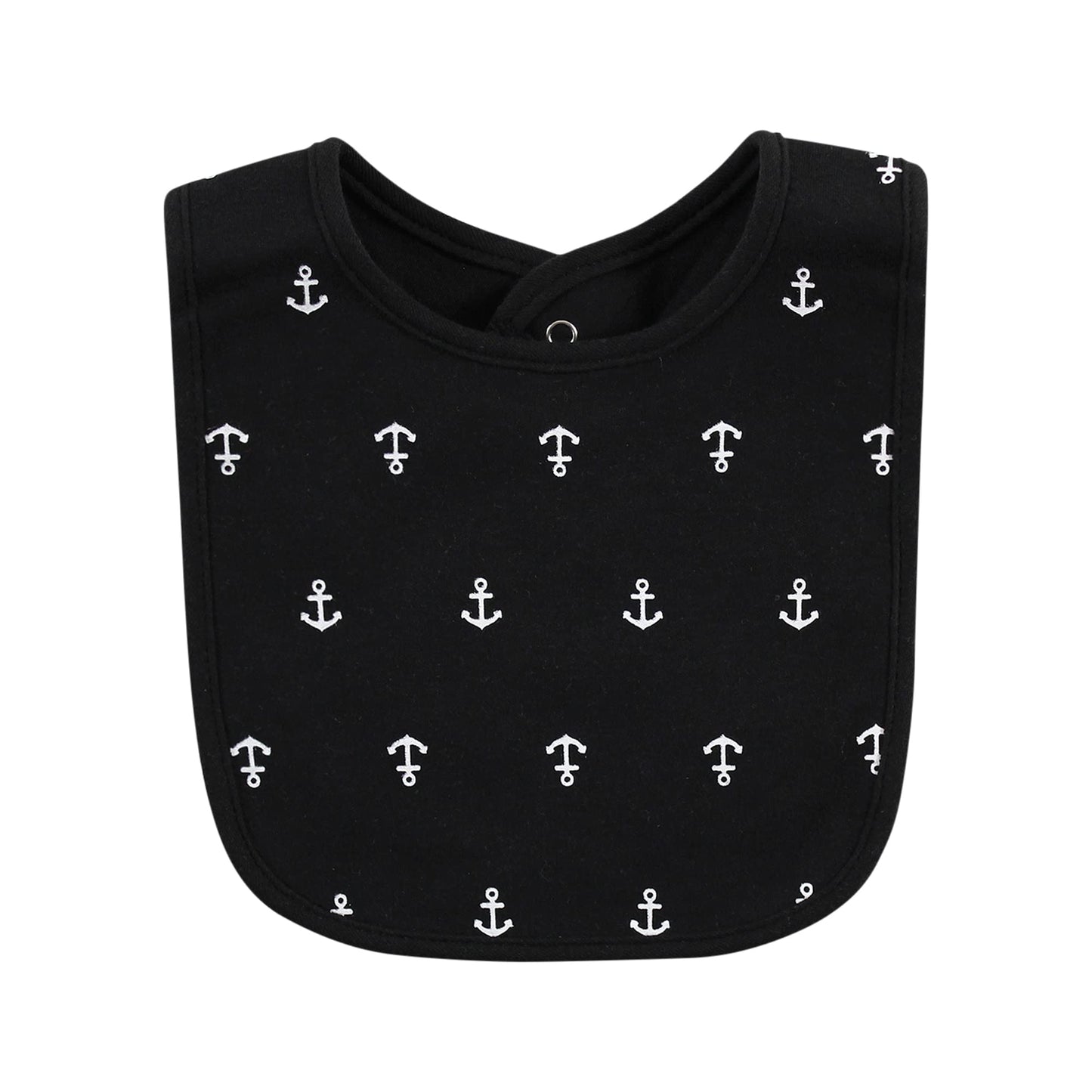 Hudson Baby Unisex Baby Cotton Bibs, Pirate Shark, One Size